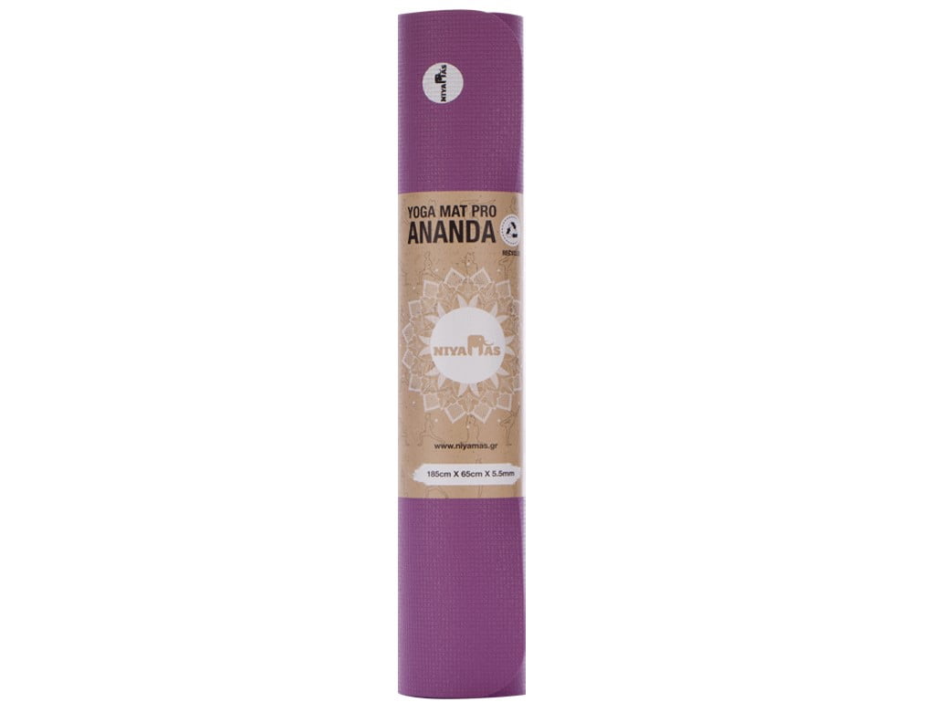 Niyamas Yoga Mat Pro Ananda Purple (185x65x0.6cm) with carry strap