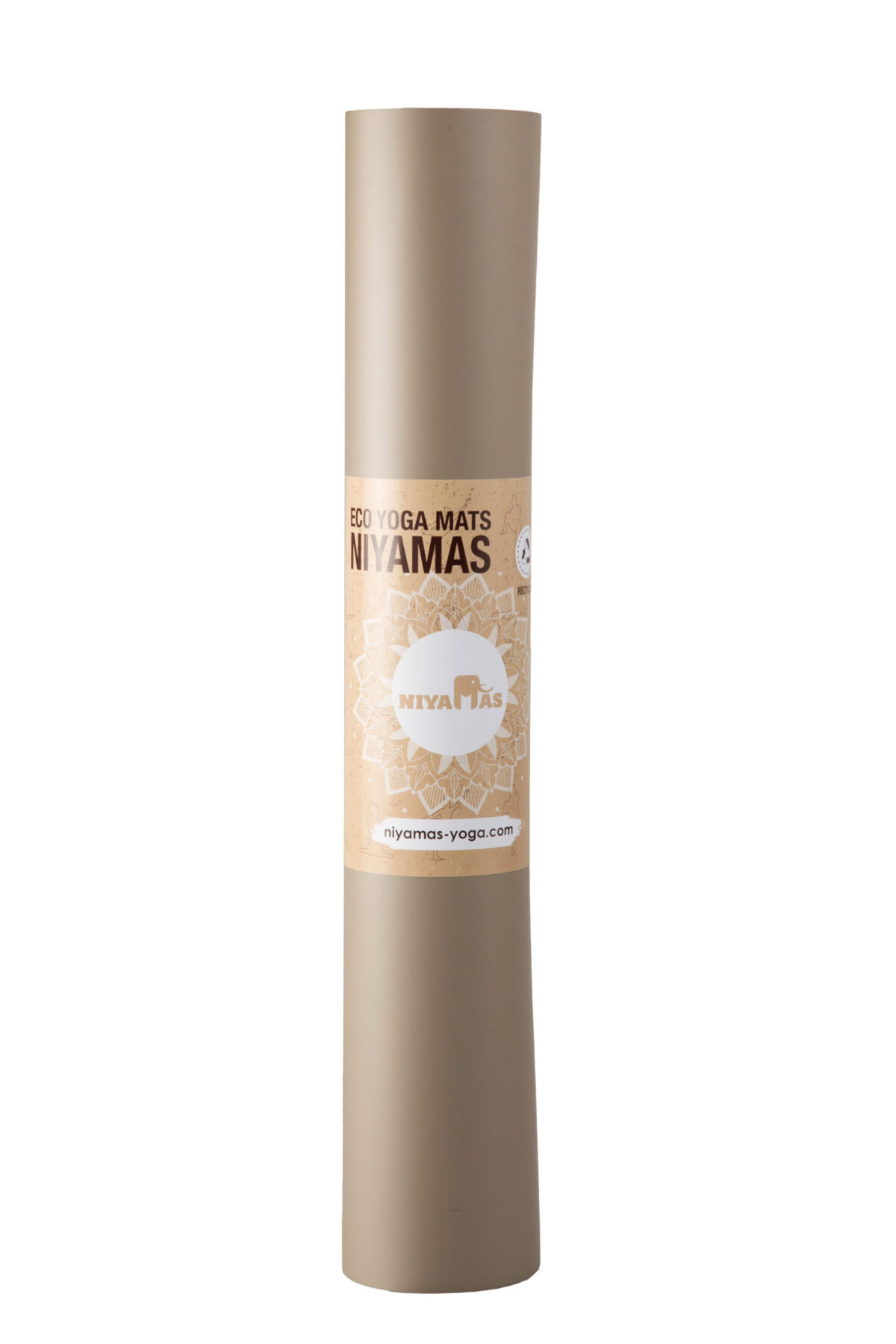 Niyamas Yoga Mat Pro Gaja Milk Tea (183x68x0.5cm) with Carry Strap - Image 2