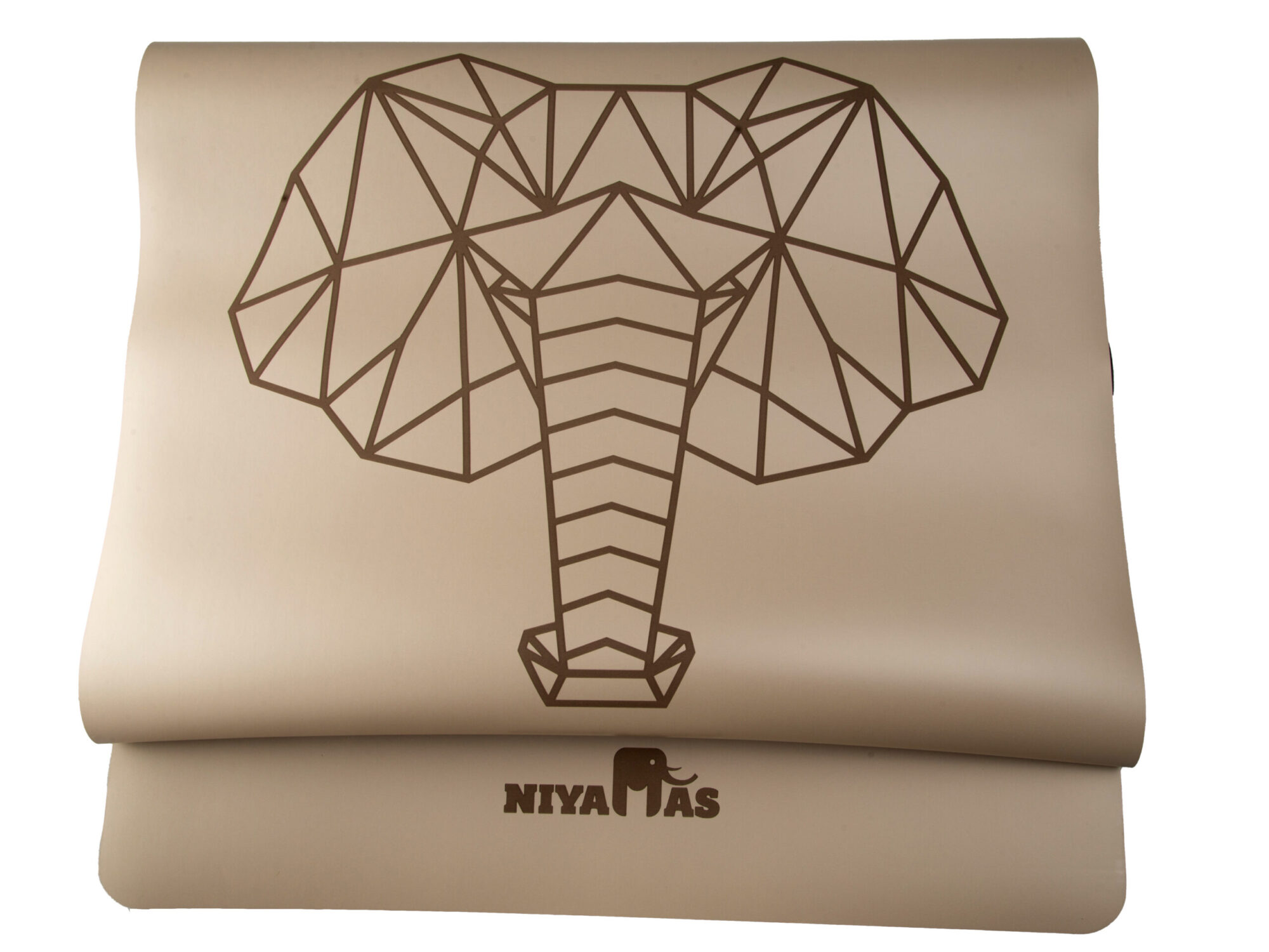 Niyamas Yoga Mat Pro Gaja Milk Tea (183x68x0.5cm) with Carry Strap - Image 3
