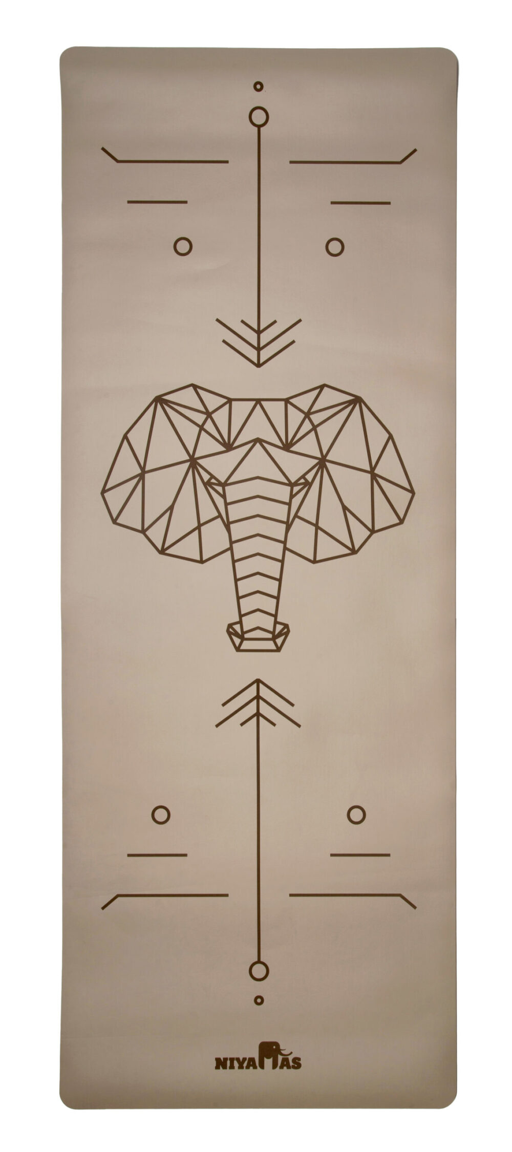 Niyamas Yoga Mat Pro Gaja Milk Tea (183x68x0.5cm) with Carry Strap
