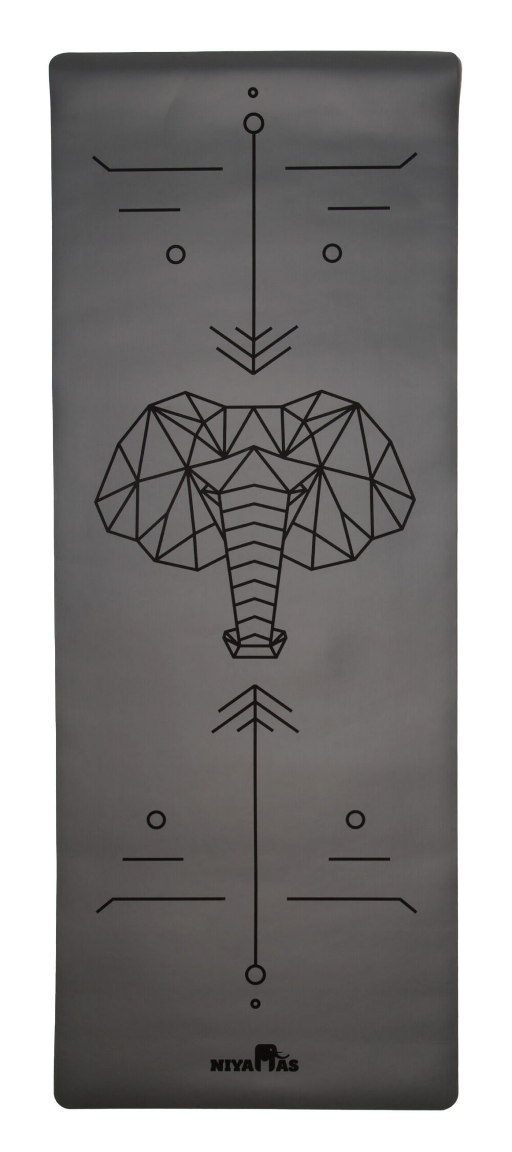 Niyamas Yoga Mat Pro Gaja Grey (183x68x0.5cm) with Carry Strap