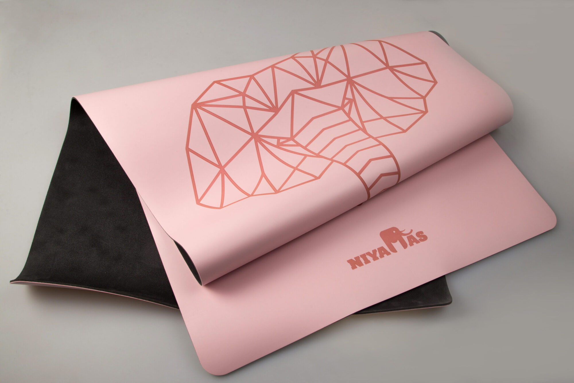 Niyamas Yoga Mat Pro Gaja Pastel Pink (183x68x0.5cm) with Carry Strap - Image 7