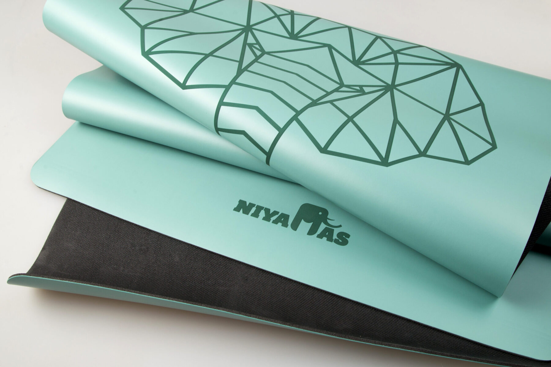 Niyamas Yoga Mat Pro Gaja Pastel Green (183x68x0.5cm) with Carry Strap - Image 5