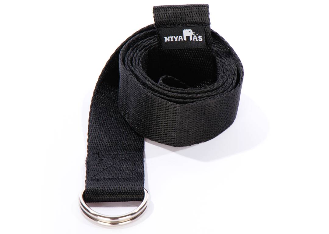 Niyamas Yoga Belt D – Ring Black (185x4cm)