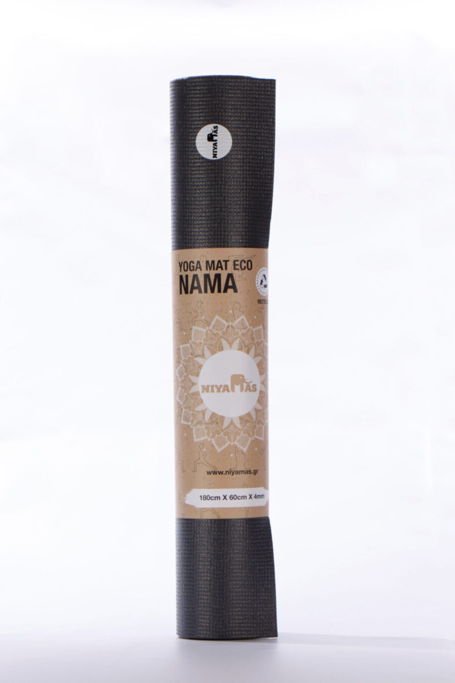 Niyamas Yoga Mat Basic Sticky Eco Nama Grey (180x60x0.4cm) - Image 3