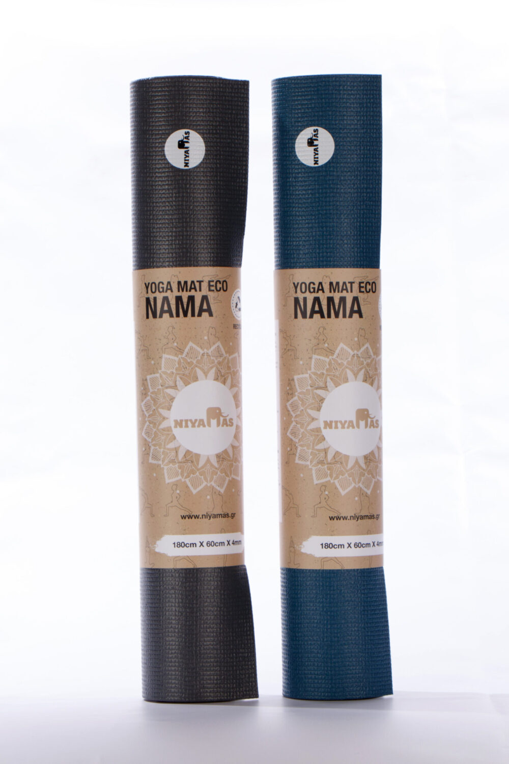 Niyamas Yoga Mat Basic Sticky Eco Nama Grey (180x60x0.4cm) - Image 9