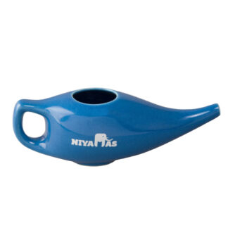 Neti Pot Ceramic Niyamas Blue + 25g Himalayan Salt