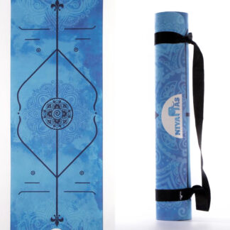 Niyamas Yoga & Pilates Mat Samatva Indigo (185x68x0.5cm) with Carry Strap