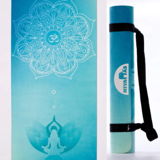 Niyamas Yoga & Pilates Mat Samatva Om (185x68x0.5cm) with Carry Strap