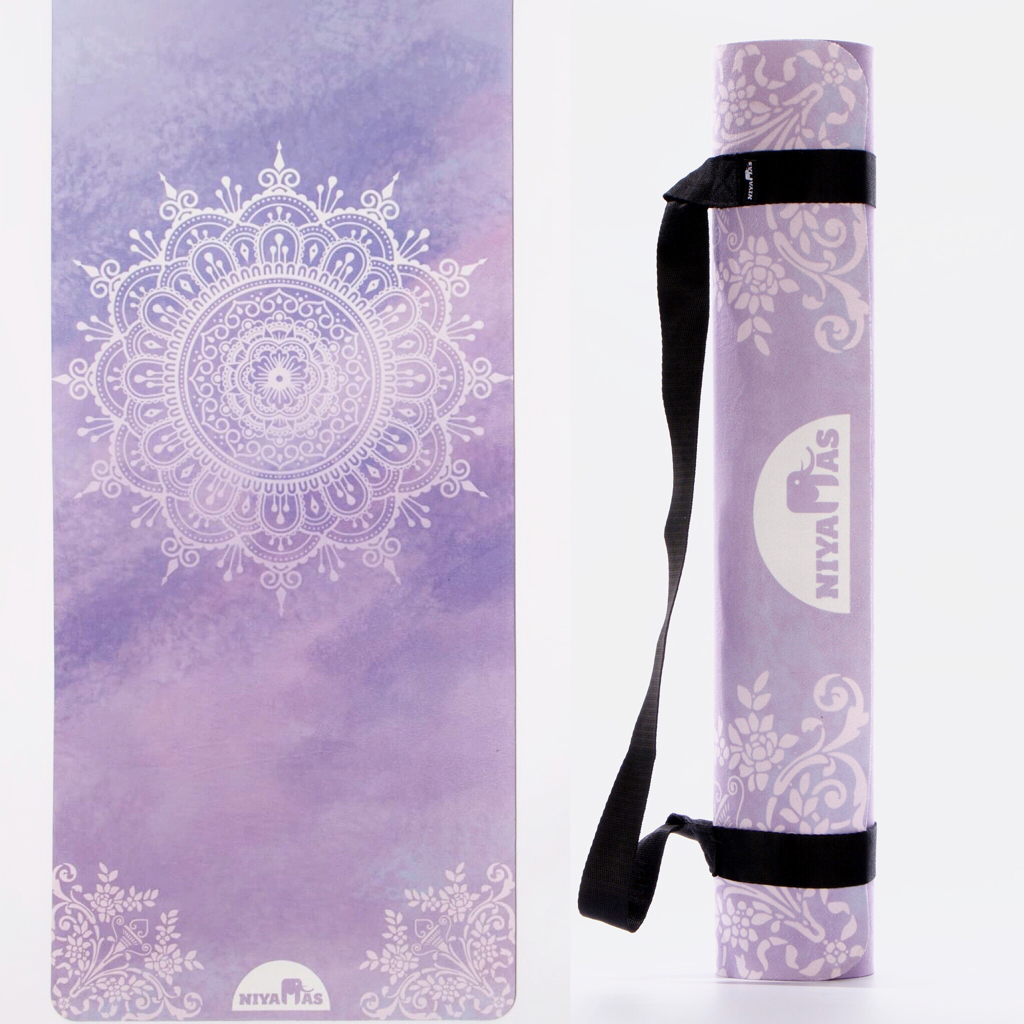 Niyamas Yoga Mat Samatva Mandala (185x68x0.5cm) with Carry Strap