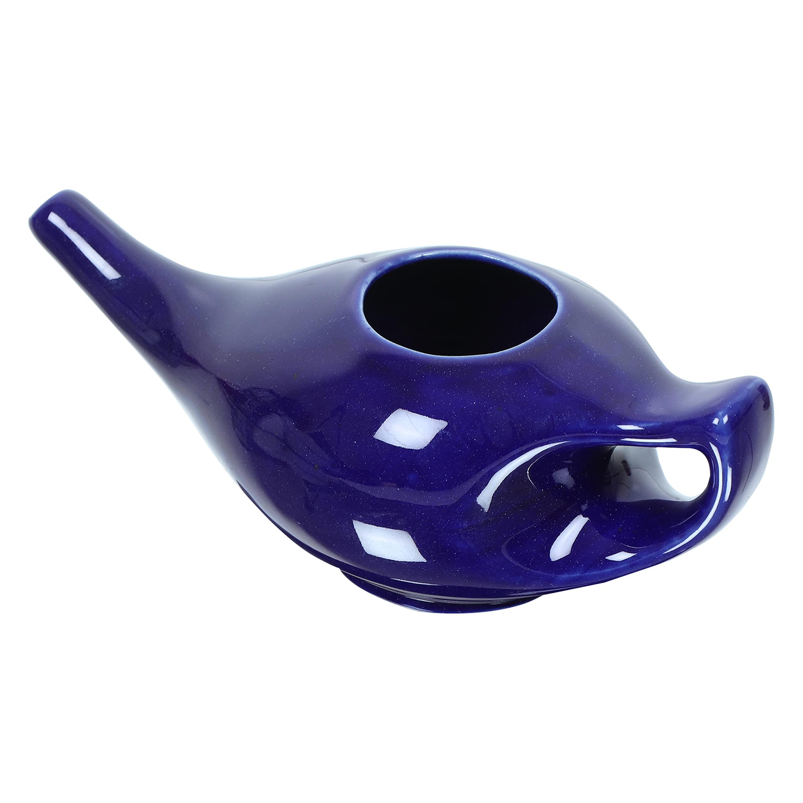 Neti Pot Ceramic Niyamas Blue + 25g Himalayan Salt - Image 2