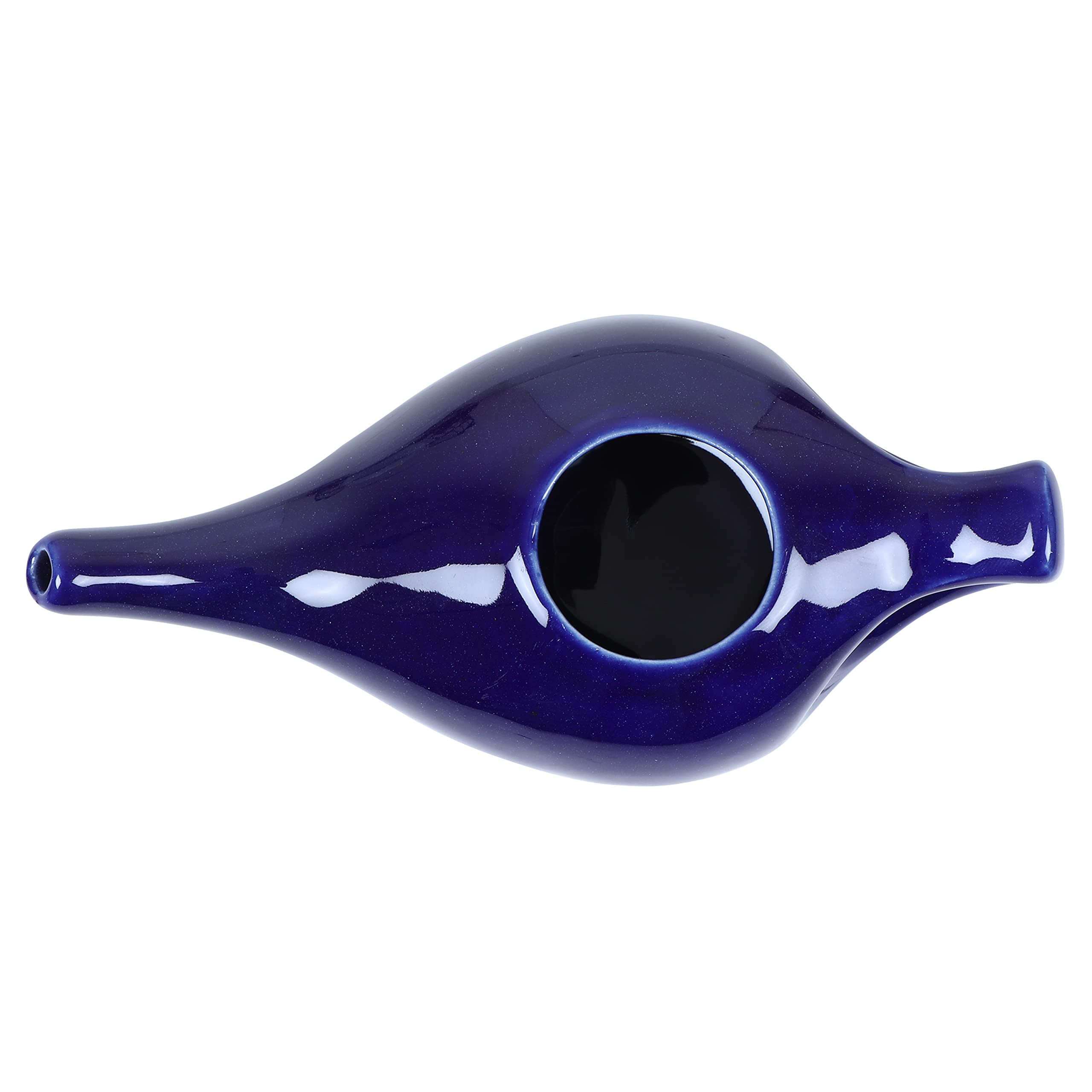Neti Pot Ceramic Niyamas Blue + 25g Himalayan Salt - Image 3